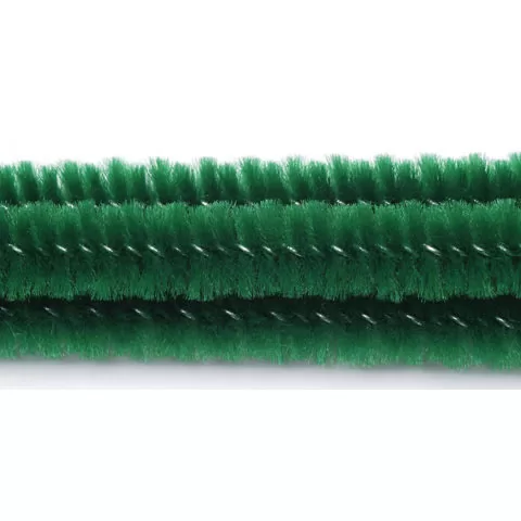 Chenille Stems - 6mm - Emerald - 12 inches - 100 pieces