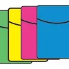 Library Pockets Neon Assorted 25 Pack