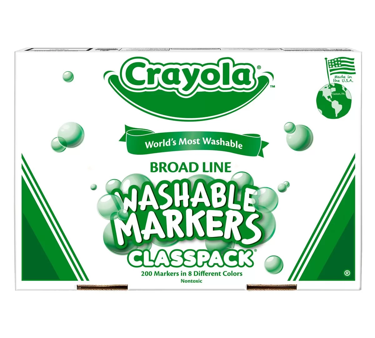 CRAYOLA MARKERS 200PK WASH 8CL