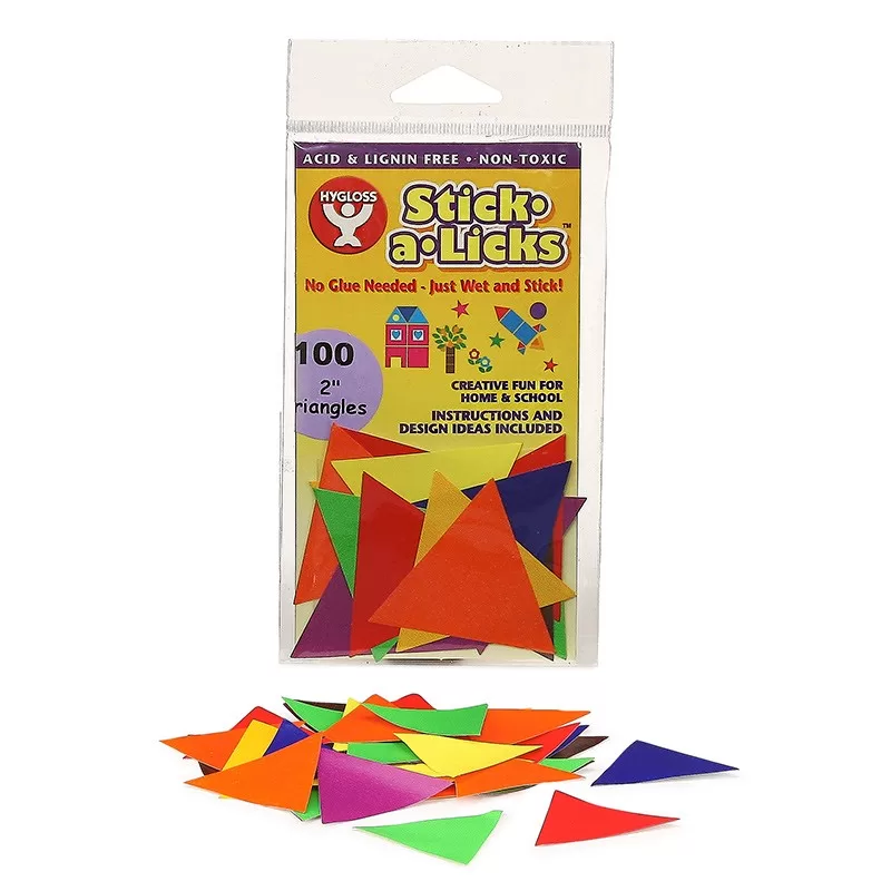 Stick-a-Licks Geometric Shapes Triangles 2,400 Per Pack 1"