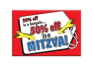 Jewish Magnet - 20% Off Is A Bargain 50% Off Is A Mitzva