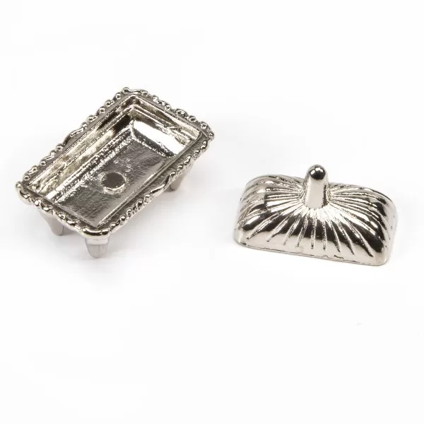 Mini Silver Serving Tray 1.2" x 1"