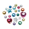 Rhinestones - Heart, Star and Round - Assorted Colors and Sizes 12oz