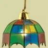 TIFFANY HANGING LAMP COLORED